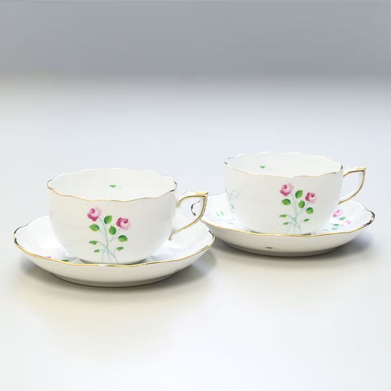 ヘレンド ティーカップ&ソーサー ペア 2個セット AKPシリーズ 洋食器 200ml 手描き 724000 AKP 00724000-AKP