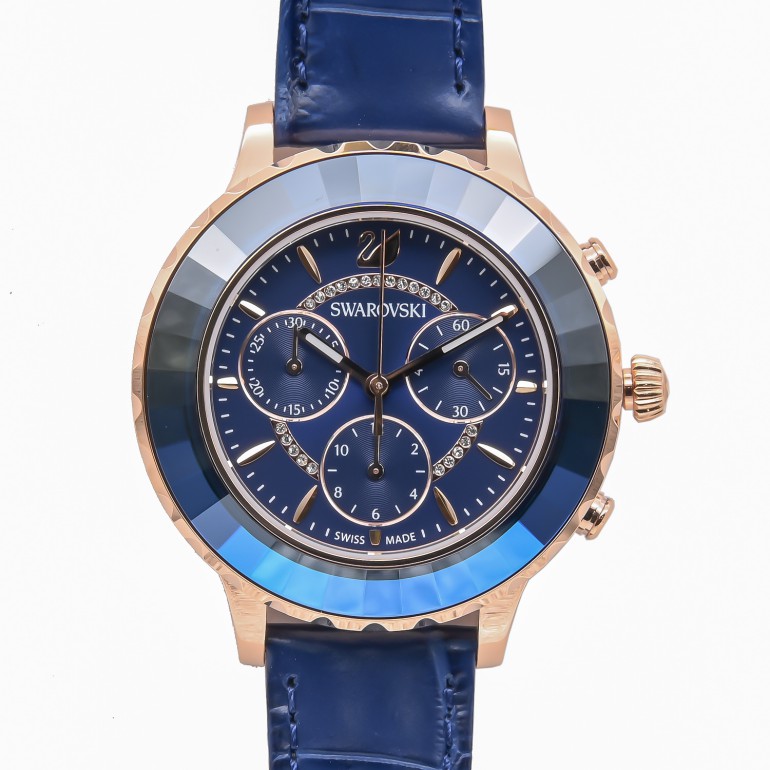 スワロフスキー SWAROVSKI 腕時計 OCTEA LUX CHRONO ウォッチ レディース ローズゴールド/ブルー 5563480  名入れ可有料  SWAROVSKI,時計  エイレベル公式通販  ブランド品をお求めやすく提供