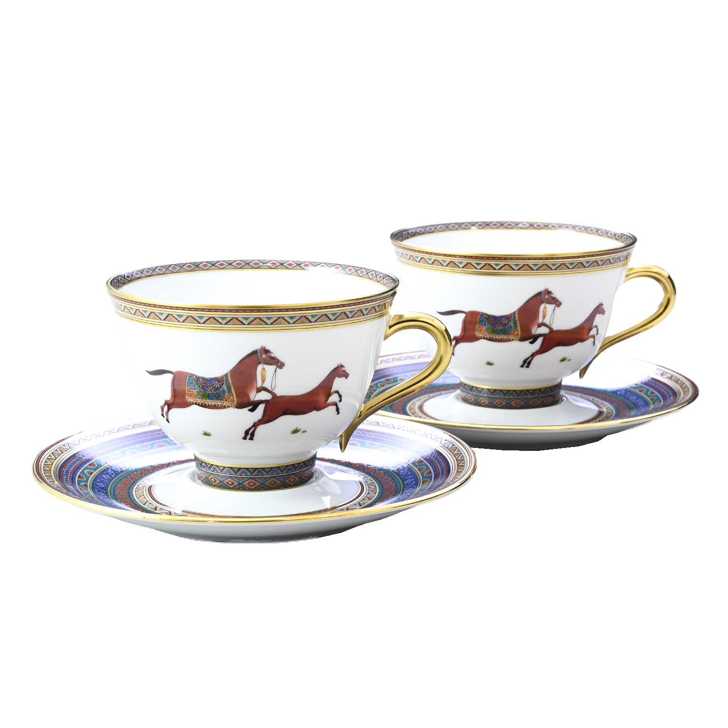 エルメス シュバルドリアン 東洋の馬 ORIENTAL HORSE ティーカップ&ソーサー ペア No.6 230ml 9886P2